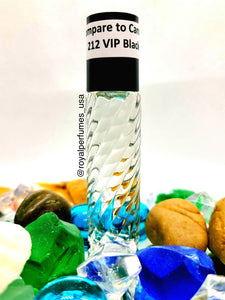 a bottle of 212 VIP Black Carolina Herrera type perfume body oil