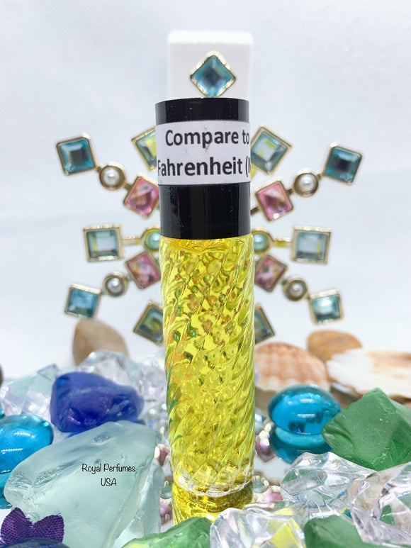 a bottle of Fahrenheit Dior type perfume body oil