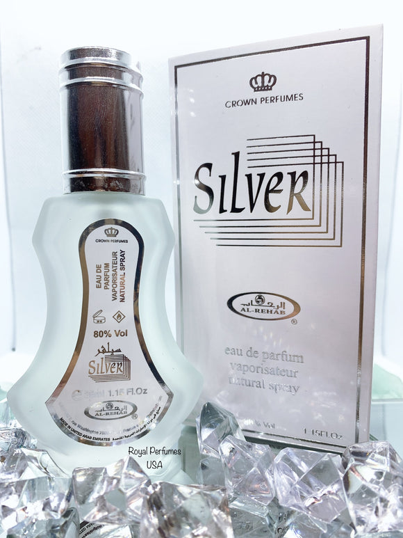 Silver By Al Rehab EDP 35ml 100% Authentic Natural Perfume Spray - www.royalperfumesusa.com
