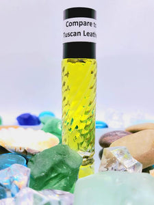 a bottle of Tuscan Leather type perfume body oil