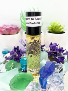 acqua di gio profumo type fragrance body oil for men, 10 ml roll on bottle with black cap